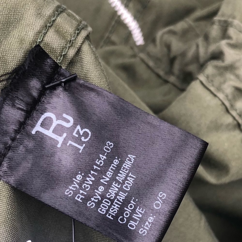 R13 God Save America Jacket Army L OS Repurposed - Picture 12 of 16
